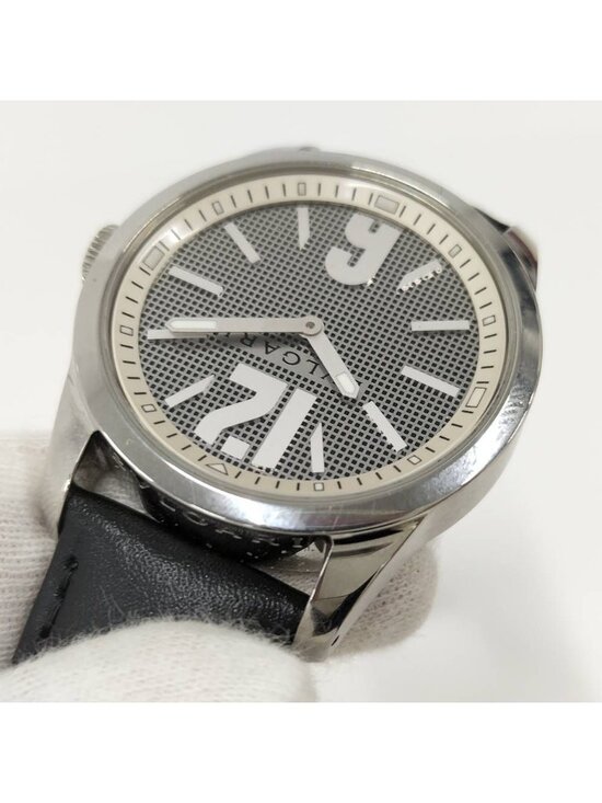 Bvlgari Watch Solo Tempo SS Leather External Quartz Silver Dial main image 4